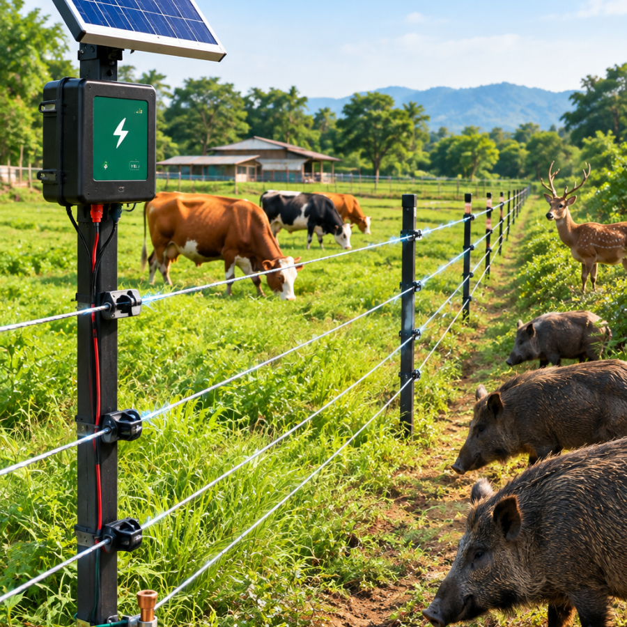 Solar Electric Fence Protecting Pasture